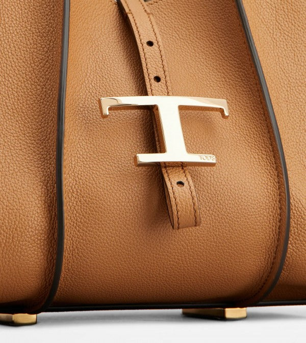 Tods_T_Timeless Premium Quality Leather Bag With Extra Pouch & OG Magnetic Box With Dust Bag (Tan - 446)
