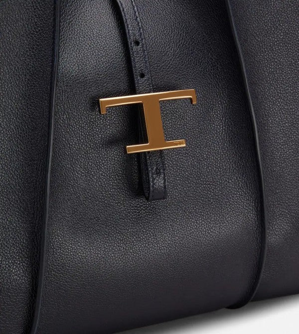 Tods_T_Timeless Premium Quality Leather Bag With Extra Pouch & OG Magnetic Box With Dust Bag (Black - 444)
